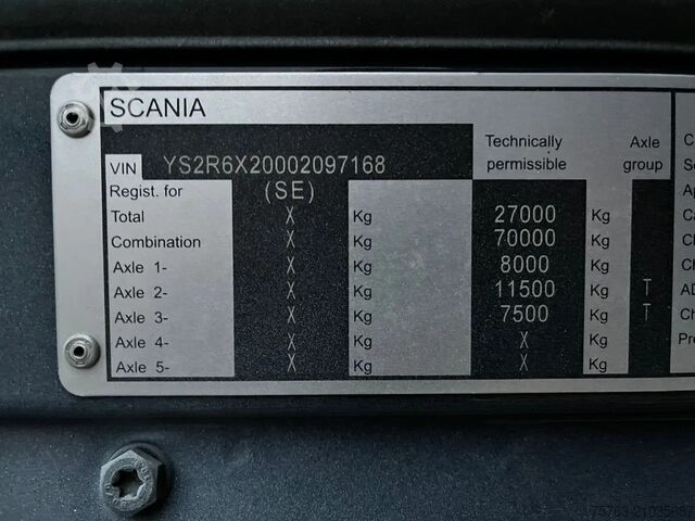 Koffer Scania R520 V8 Topline 6x2*4 - Loadlift - Retarder - S...