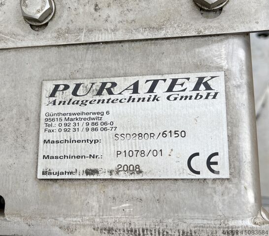 Spiral conveyor with double spiral used PURATEX Anlagetechnik GmbH SS D 280 R