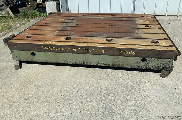 Cast iron bed Taque fonte rainurée - Floor Plate 2600 x 2000 x 350 mm - No 1