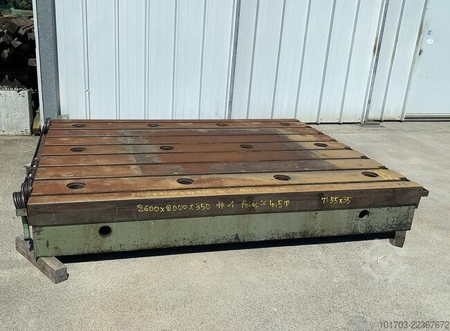 Cast iron bed Taque fonte rainurée - Floor Plate 2600 x 2000 x 350 mm - No 1