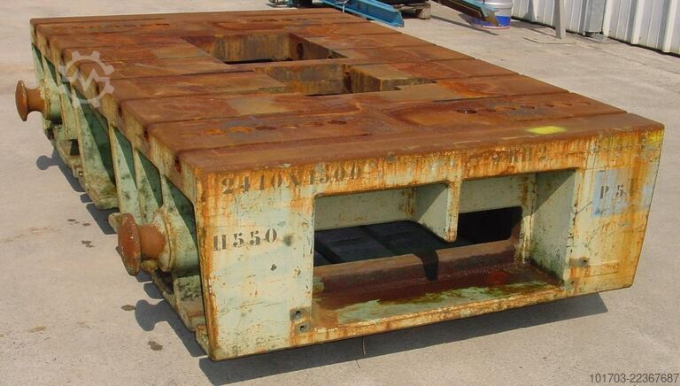 Cast bed Taque fonte rainurée - Floor Plate 2410 x 1500 x 550 mm - No 1