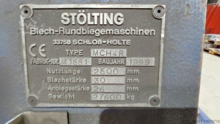 Stölting 4-roll plate bending machine Stölting MCH4R