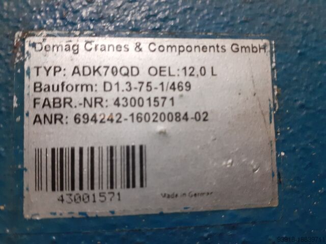 Crane hoist 8 DEMAG Fahrantriebe komplett Kran crane 