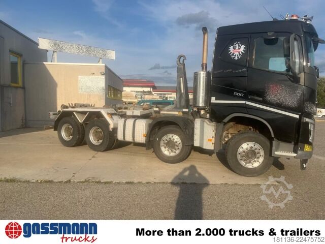 Roll-off tipper truck Volvo FH 500 8x4, Meiller Abroller, Liftachse