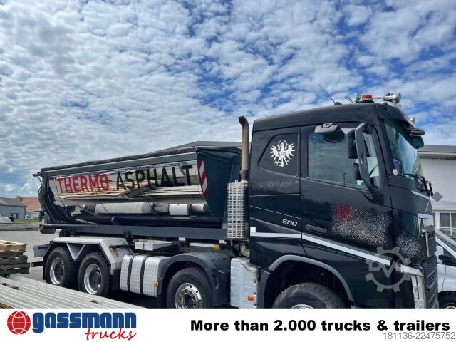 Roll-off tipper truck Volvo FH 500 8x4, Meiller Abroller, Liftachse