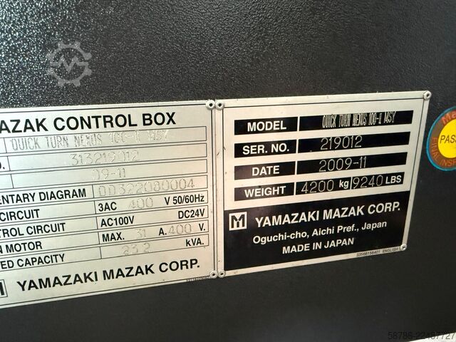 CNC turning and milling center MAZAK QTN 100II MSY