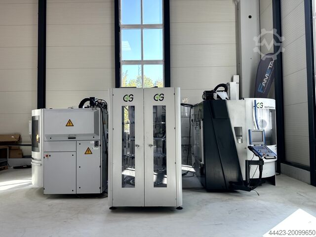 5-Achs Bearbeitungszentrum Mikron HSM 600 U + HSM 400 U + Robot Multi Twin
