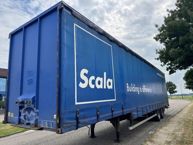 Semi low loader Meert Semi Curtainside / SAF / Double Tires