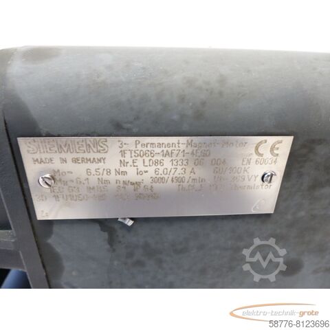 Siemens motor Siemens 1FT5066-1AF71-4EG0 Motor SN:ELD86133306004 + ROD 426 360 27S12-03
