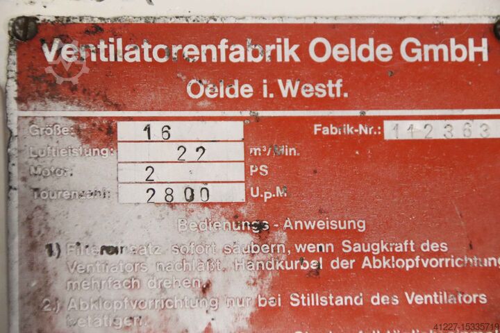 Staubabsauggebläse 1,85 kW Oelde Größe 16