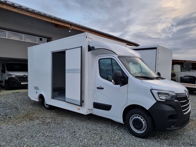 Transporter mit Koffer Renault Master 165 Koffer Platform Tiefrahmen