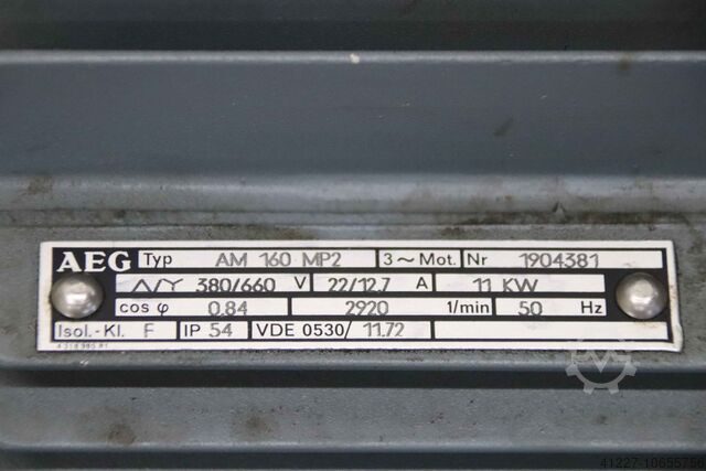 Electric motor 11 kW 2920 U/min AEG AM 160 MP2