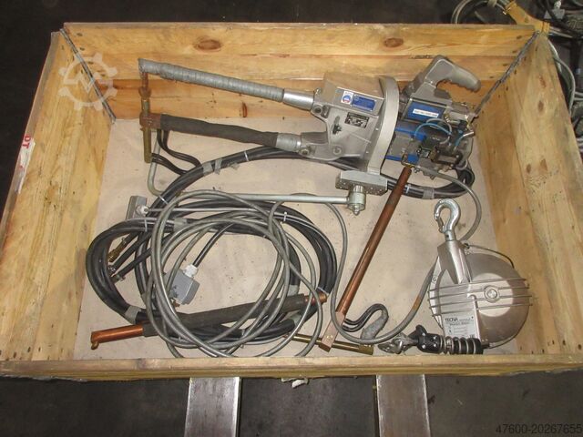 Spot welding tongs, spot welding machine Nimak Schweisszange L123 + Steuerung Hyfra Wasser Kühlaggregat Punktschweiss