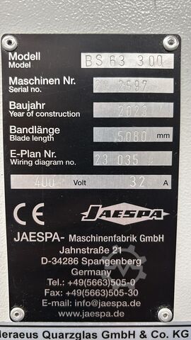 Band saw JAESPA BS 36 300