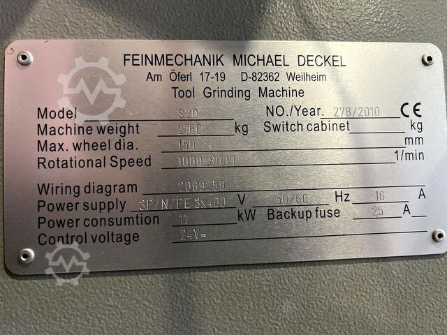Werkzeugschleifmaschine Michael Deckel S 20