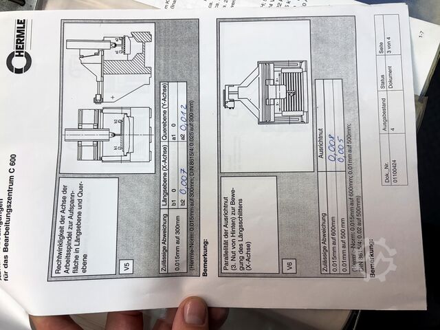 Vertikales Bearbeitungszentrum HERMLE C 600 V