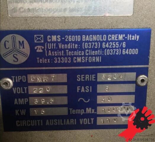 HEAT TREATMENT FURNACES CMS ITALIA DMH7