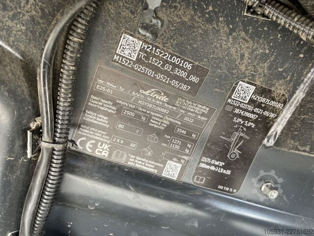 Electric 4-wheel forklift Linde E25-01
