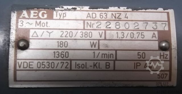 Gear motor 0.18 kW 97 rpm Bonfiglioli MVF44/F