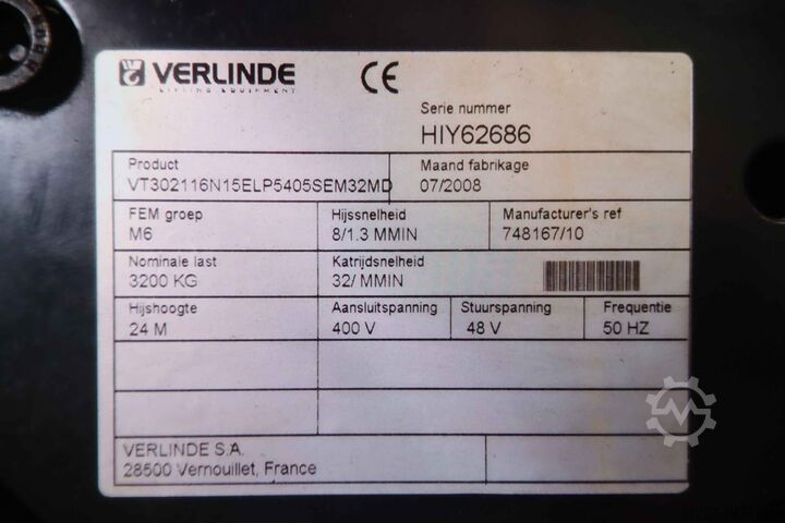 Getriebemotor 0,65 kW Konecranes Verlinde VT302116N15ELP5405SEM32MD