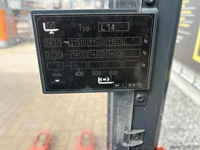 VS-22727 Elektrischer Stapler Linde L14 mit Gabelträger LINDE L14