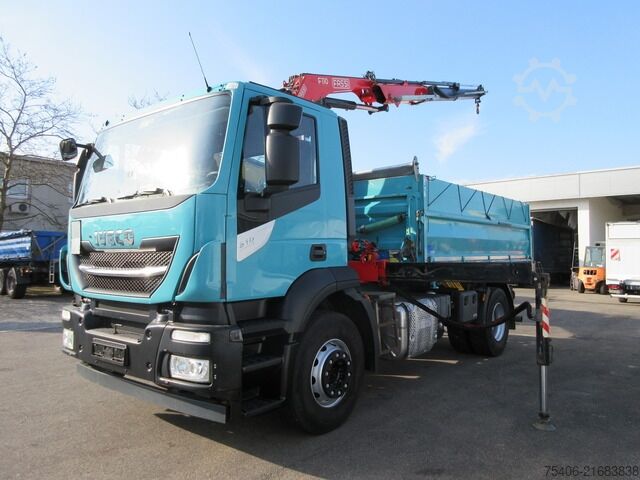 Dreiseitenkipper LKW iveco Stralis 310 3-S-Kipper Fassi-Kran Funk