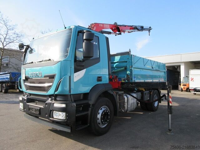 Kipper LKW iveco Stralis 310 3-S-Kipper Fassi-Kran Funk
