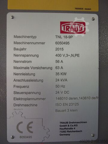 Langdrehautomat Traub TNL 18-9P