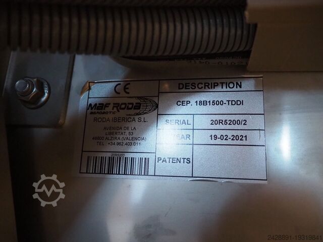 Bürstenmaschine mit 18 Bürsten Maf Roda Agrobotic CEP. 18B1500-TDDI