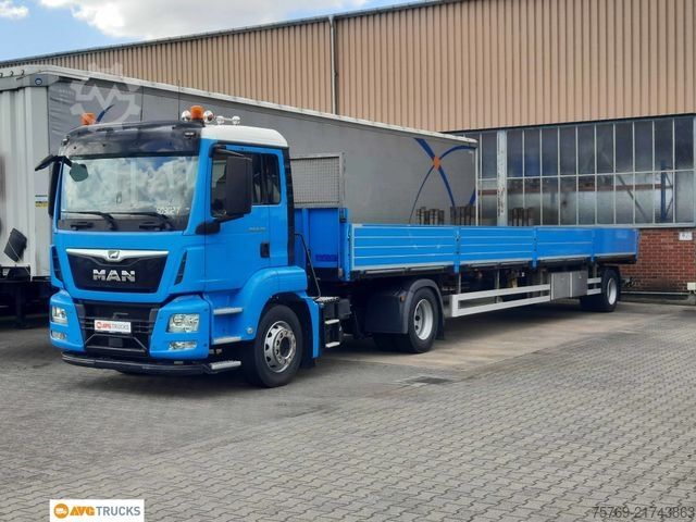 Flatbed truck MAN 18.360 TGS Pritschensattelzug 12,8 m gelenkt