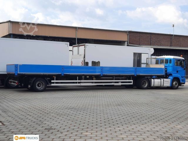 Flatbed truck MAN 18.360 TGS Pritschensattelzug 12,8 m gelenkt