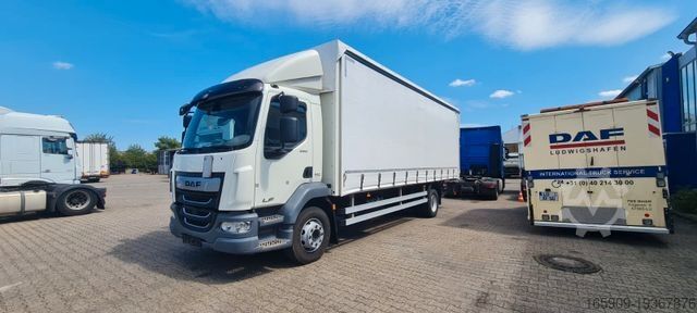 Flatbed truck with tarp DAF LF 290 16 Tonnen , Automatik