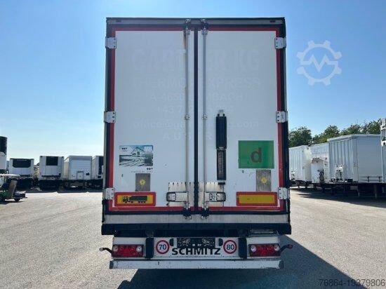 Tieflader-Sattelauflieger SCHMITZ SCB S3B KüHLAUFLIEGER, TK SLXE 400, LIFTACHSE, DOPPELSTOCK, BLUMENBREITE