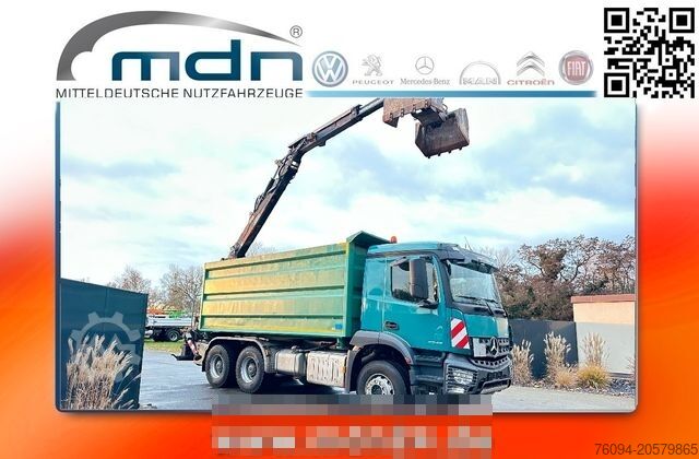 Kipper LKW MERCEDES-BENZ Arocs 2646 6x4Selbstlader Kran Kipper Bordmatik