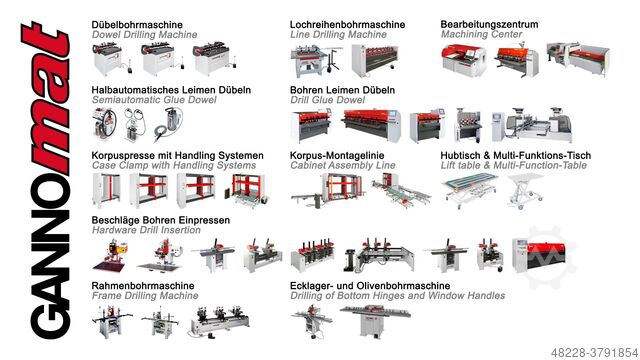 Beschläge-, Bohr- und Einpressmaschine Gannomat Express S1