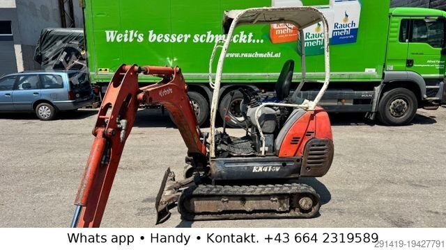 Minibagger KUBOTA KX 41-3V Minibagger mit SW + 4 Aufsätze Bj 2014