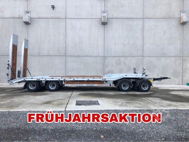 Low loader trailer Möslein T 4 VB H1 1 neuer 4 Achs Tieflader hydraulischen Rampen