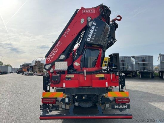 Flatbed truck MAN TGX PRITSCHE, KRAN FASSI F545RA.2.28XE,  CONTAINERVERSCHLüSSE, INBETRIEBNAHME ERST 2025!!!
