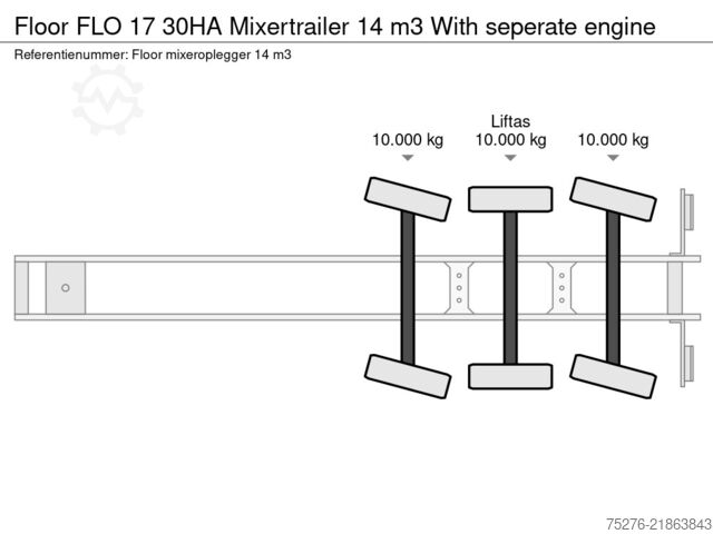 Blender Floor FLO 17 30HA Mixertrailer 14 m3 With seperate en...