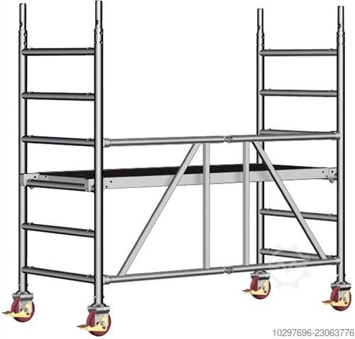 Mobile scaffold Zifa P2 Work platform - 750mm wide x 1800mm long - 1 unit LAYHER 