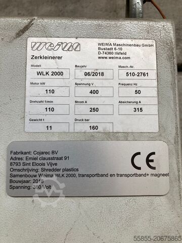 Weima WLK2000 110kW WEIMA WLK 2000 110kW