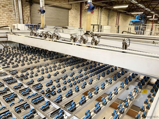 PLATTENAUFTEILSAeGE WINKELANLAGE HOLZMA (HOMAG GROUP) HKL 570 / 56 / 22 Profiline