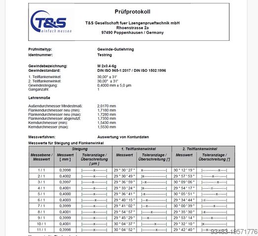Konturen/Rauheistmessgerät ConturoMatic TS-X NEU