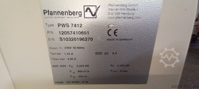 Schaltschrankkühlanlagen-Wassergekühlt PFANNENBERG PWS 7412