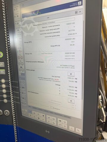 Injection molding machine Wittmann Battenfeld MacroPower 900/ 8800