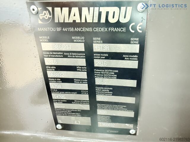 Off-road forklift Manitou MSI30 / DIESEL / DUPLEX 3350 / CABIN