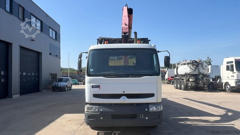 Tipper with crane Renault Premium 300 (POMPE MANUELLE / GRUE FASSI 150 / ...