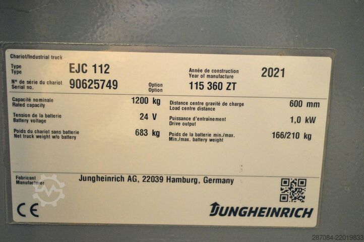 Hochhubwagen Jungheinrich EJC 112