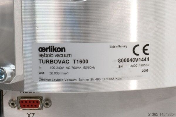 Turbomolecular pump Oerlikon Leybold Vacuum 800040V1444