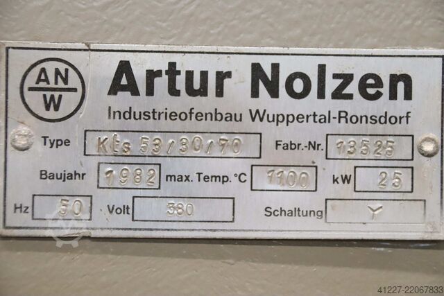 Hardening furnace 25 kW Artur Nolzen KTS 53/30/70